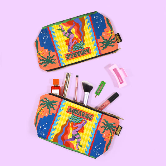 Aquarius Zodiac Zip Bag