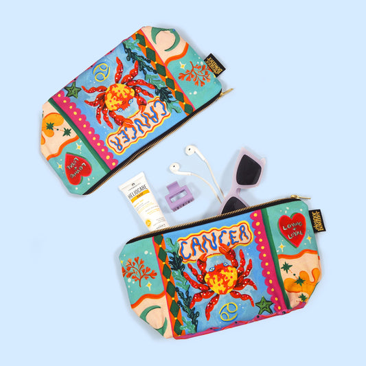 Cancer Zodiac Zip Bag