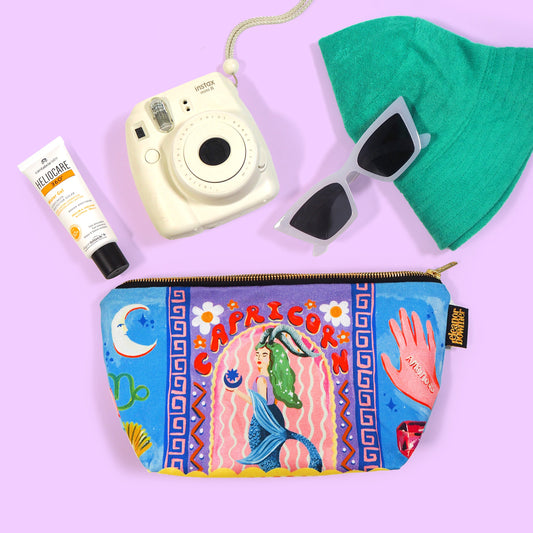 Capricorn Zodiac Zip Bag