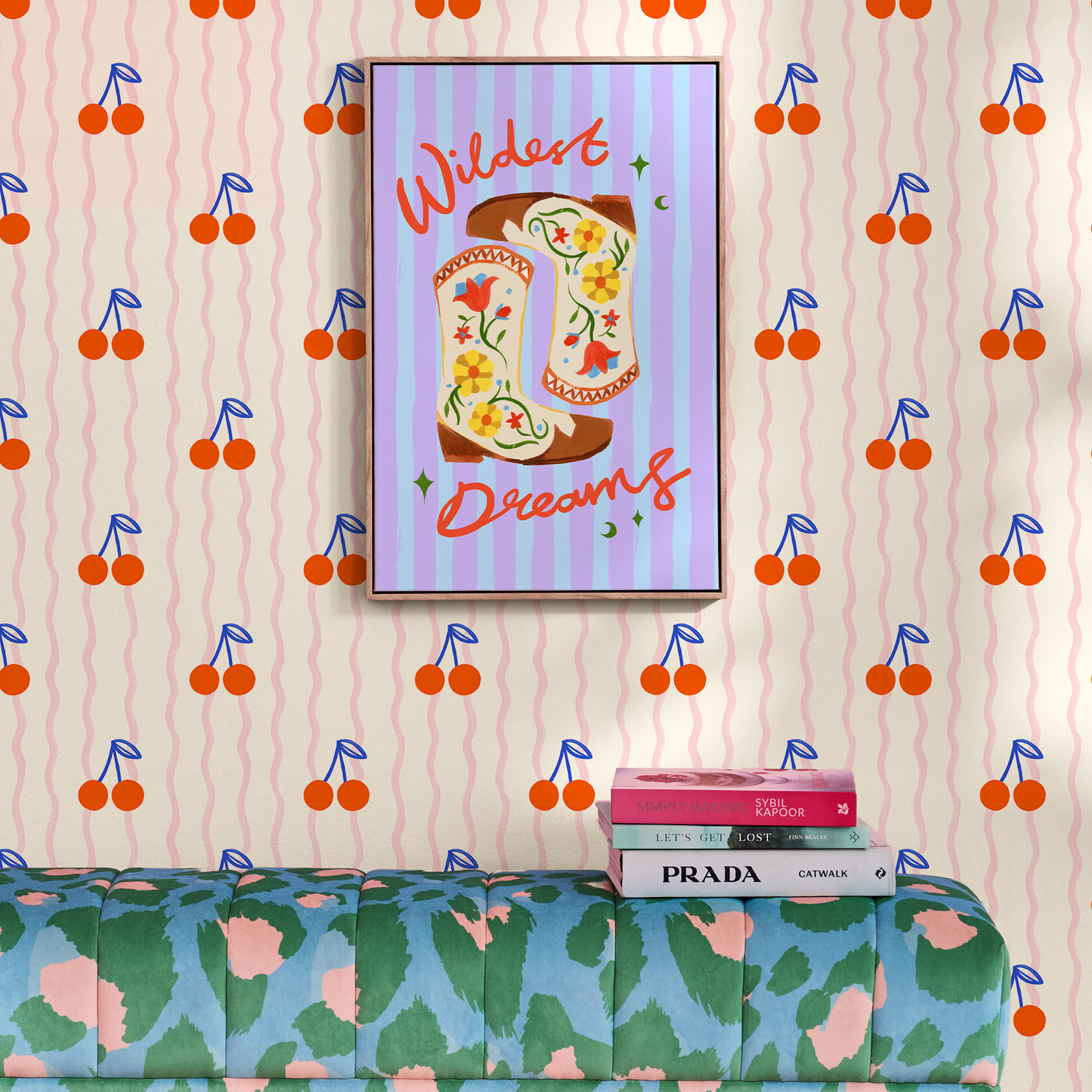 Cherry Wave Wallpaper