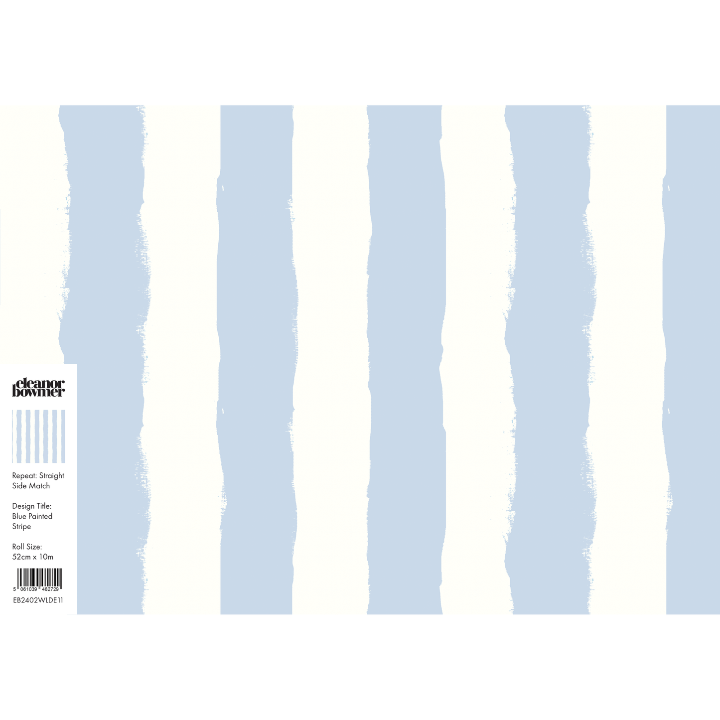Blue Painted Stripe Wallpaper