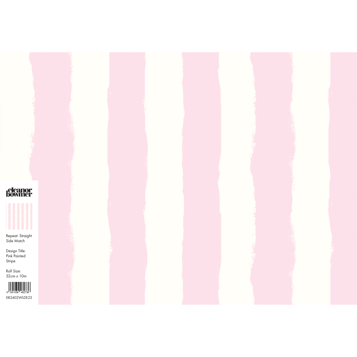 Pink Painted Stripe Wallpaper