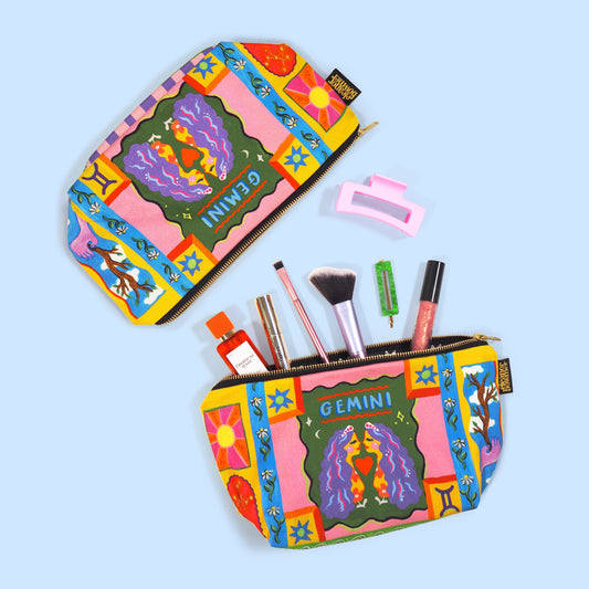Gemini Zodiac Zip Bag