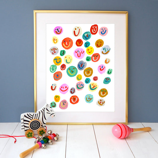 Happy Faces Print