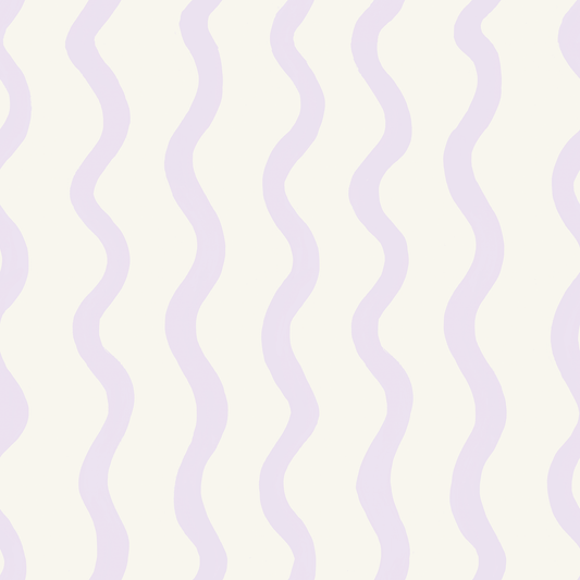 Lilac Painted Wave Wallpaper