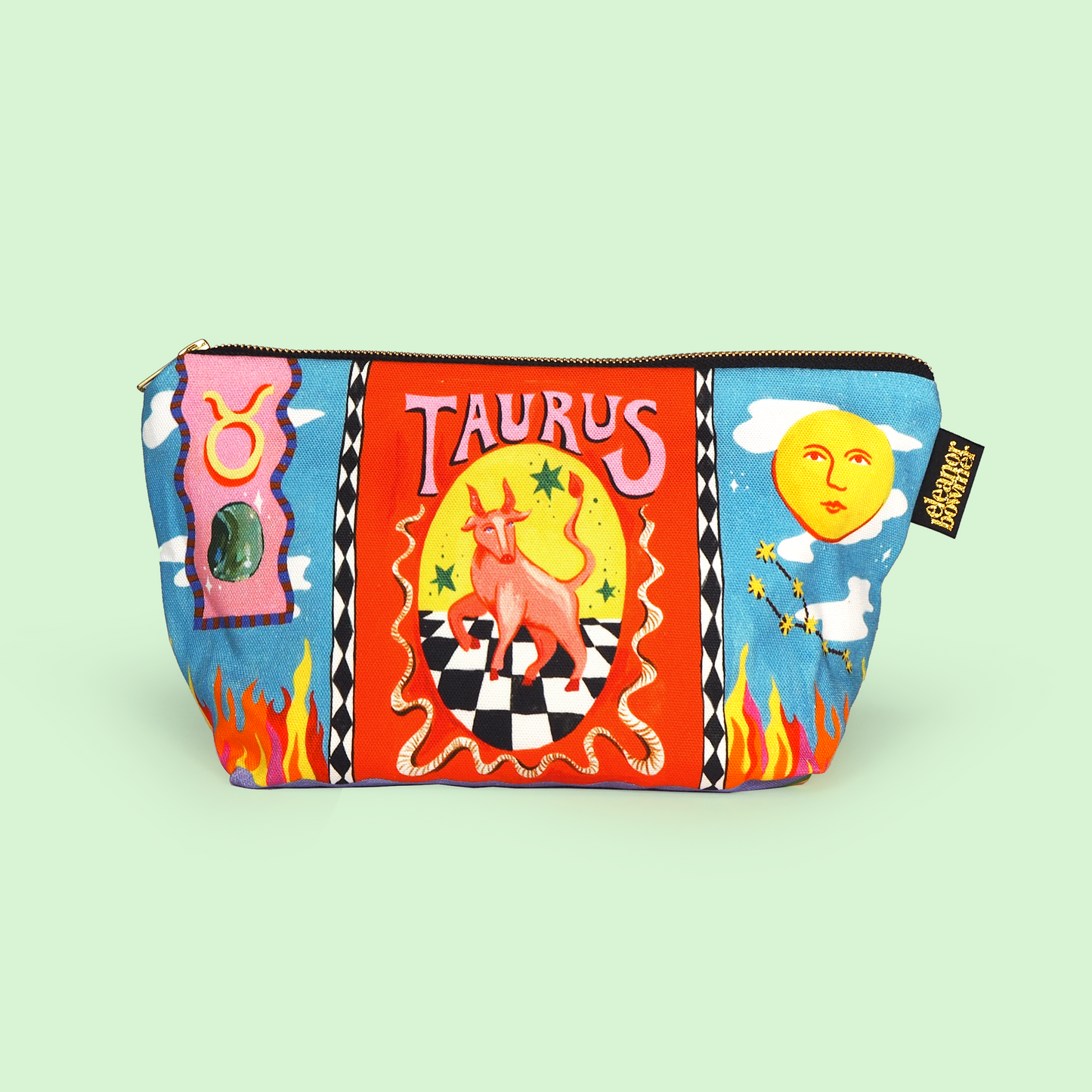 Taurus Zodiac Zip Bag