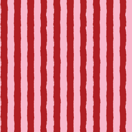Red & Pink Painted Stripe Wallpaper
