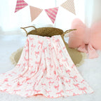 Baby Blankets for Girls, Toddler Newborn Blanket Double Layer with Dotted Backing Crib Receiving Blanket for Toddler Nursery Bed Blanket, Pink Bow, 30x40 Inches