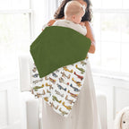 Airplanes Vintage Models Aircraft Baby Blankets for Girl Boy Antiqued Planes Soft Mink Dotted Backing Double Layer Swaddle Receiving Blanket for Toddler Nursery Retro Planes Bed Blanket Crib 30x40