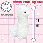 11" White Alpaca Stuffed Animals for Girls and Boys, Cute Llama Animal Plush Toys for Kids, Soft Stuffed Alpaca Plush Toy, Kawaii Valentines Day Plushies, Party Favors, Easter Basket Stuffers