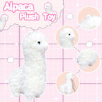 11" White Alpaca Stuffed Animals for Girls and Boys, Cute Llama Animal Plush Toys for Kids, Soft Stuffed Alpaca Plush Toy, Kawaii Valentines Day Plushies, Party Favors, Easter Basket Stuffers