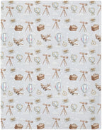 Adventure Baby Blankets for Boy Girl Travel Planes Compass Luggage Globe Explore Soft Flannel Swaddle Receiving Blankets for Infant Toddler Crib Newborn Holiday Vacation Nursery Bed Blanket 30x40
