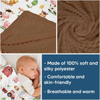 Farm Animals Baby Blankets, Minky Blanket for Boys Girl with Double Layer Dotted Backing for Infant Toddler, 30x40 inches Warm Soft Lightweight Nursery Bed Blanket Crib (03)