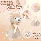 Brown Alpaca Plush Toys for Kids and Babies, 11" Soft Llama Stuffed Animals Pillows, Cute Alpaca Plushies for Girls and Boys, Valentines Day Plush Toys, Send A Friend Stuffed Animals Gift Box