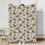 Vintage Cowboy Horse Rider Baby Blanket Boy Girl Retro Western Cowboy Swaddle Blanket Dessert Wild West Receiving Blanket Soft Flannel Bed Blanket for Newborn Toddler Nursery Crib Playmat 30x40