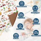 Farm Animals Baby Blankets, Minky Blanket for Boys Girl with Double Layer Dotted Backing for Infant Toddler, 30x40 inches Warm Soft Lightweight Nursery Bed Blanket Crib (03)