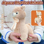 Brown Alpaca Plush Toys for Kids and Babies, 11" Soft Llama Stuffed Animals Pillows, Cute Alpaca Plushies for Girls and Boys, Valentines Day Plush Toys, Send A Friend Stuffed Animals Gift Box