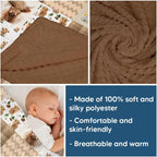 Highland Cow Baby Blanket, Western Minky Blankets for Boys Girls, Nursery Room Decor, Soft Warm Lightweight Nursery Bed Blanket for Newborn Toddlers Son Daughter