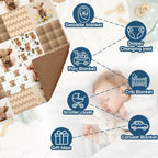 Highland Cow Baby Blanket, Western Minky Blankets for Boys Girls, Nursery Room Decor, Soft Warm Lightweight Nursery Bed Blanket for Newborn Toddlers Son Daughter