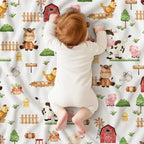 Farm Animals Baby Blankets, Minky Blanket for Boys Girl with Double Layer Dotted Backing for Infant Toddler, 30x40 inches Warm Soft Lightweight Nursery Bed Blanket Crib (03)