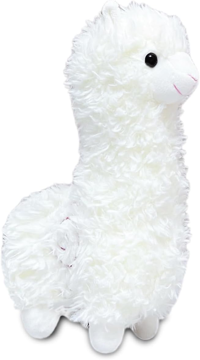 11" White Alpaca Stuffed Animals for Girls and Boys, Cute Llama Animal Plush Toys for Kids, Soft Stuffed Alpaca Plush Toy, Kawaii Valentines Day Plushies, Party Favors, Easter Basket Stuffers