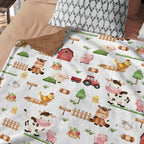 Farm Animals Baby Blankets, Minky Blanket for Boys Girl with Double Layer Dotted Backing for Infant Toddler, 30x40 inches Warm Soft Lightweight Nursery Bed Blanket Crib (03)