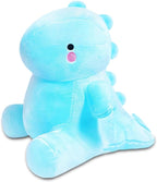 NuomiYue 10 Inch Blue Dinosaur Stuffed Animal Plush Toys, Cute Dinosaur Stuffed Animals for Boys and Girls, Kawaii Dino Plushies, Dino Plush Toys for Classroom Prizes, Birthday Gifts, Party Favors