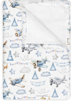 Adventure Baby Blankets for Boy Girl Travel Planes Compass Luggage Globe Explore Soft Flannel Swaddle Receiving Blankets for Infant Toddler Crib Newborn Holiday Vacation Nursery Bed Blanket 30x40