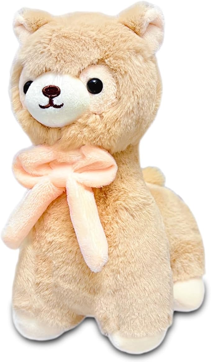 Brown Alpaca Plush Toys for Kids and Babies, 11" Soft Llama Stuffed Animals Pillows, Cute Alpaca Plushies for Girls and Boys, Valentines Day Plush Toys, Send A Friend Stuffed Animals Gift Box