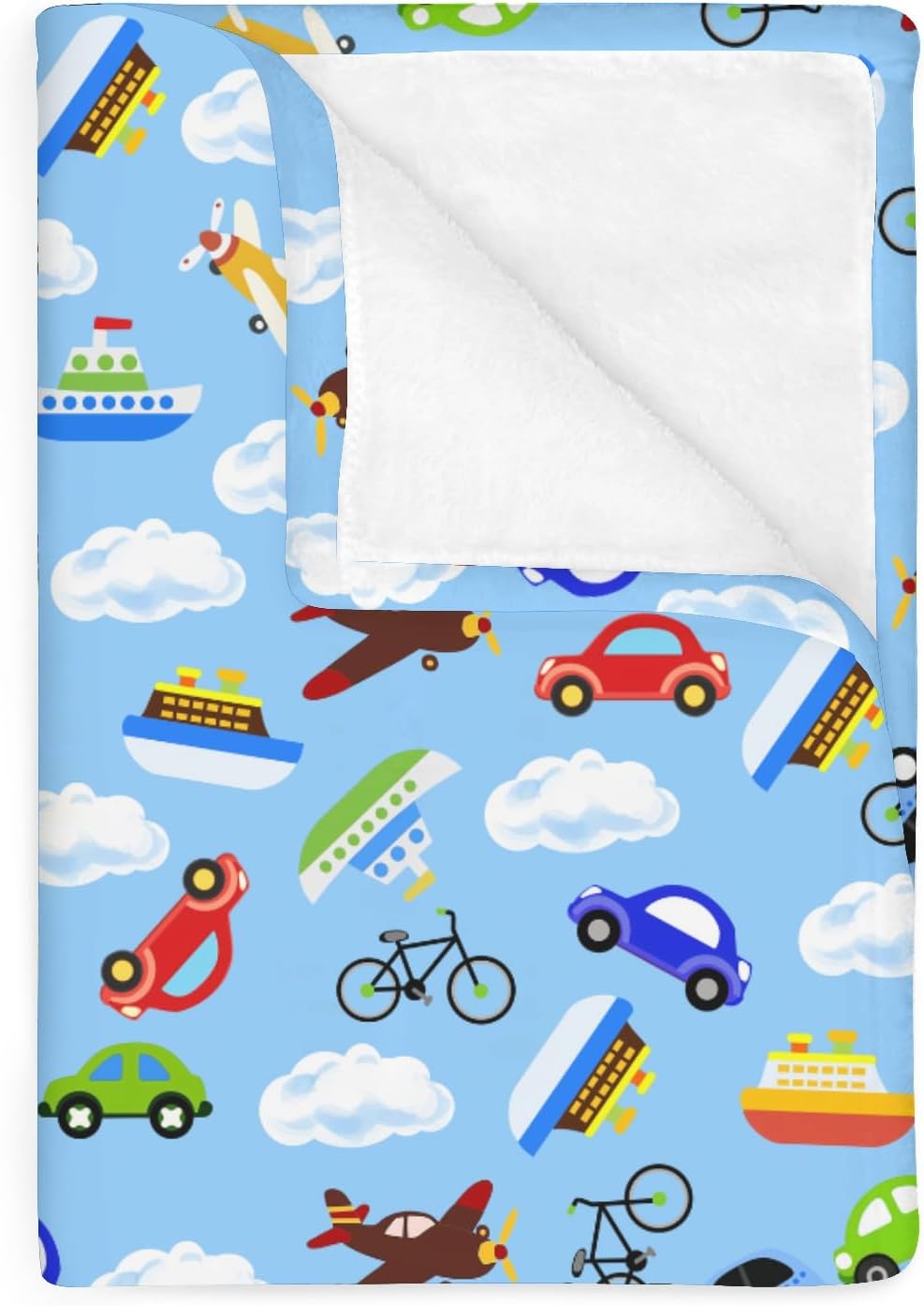 Adventure Baby Blankets for Boy Girl Travel Planes Compass Luggage Globe Explore Soft Flannel Swaddle Receiving Blankets for Infant Toddler Crib Newborn Holiday Vacation Nursery Bed Blanket 30x40