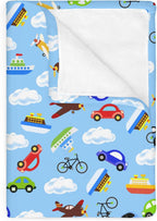 Adventure Baby Blankets for Boy Girl Travel Planes Compass Luggage Globe Explore Soft Flannel Swaddle Receiving Blankets for Infant Toddler Crib Newborn Holiday Vacation Nursery Bed Blanket 30x40