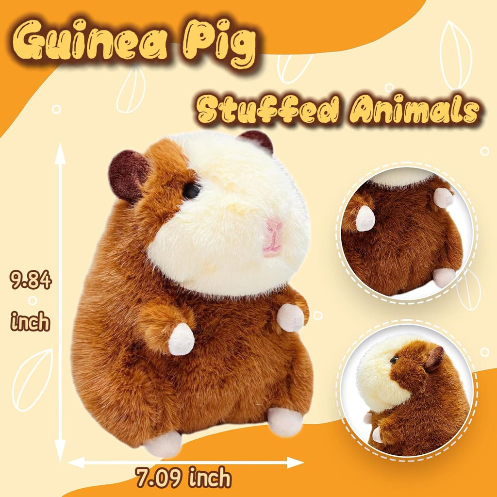Brown Guinea Pig Plush Toys for Kids, 8" Cute Guinea Pig Stuffed Animals for Girls and Boys, Soft Stuffed Guinea Pig Pillow Pet, Party Favors, Easter Basket Stuffers, Birthday Gift