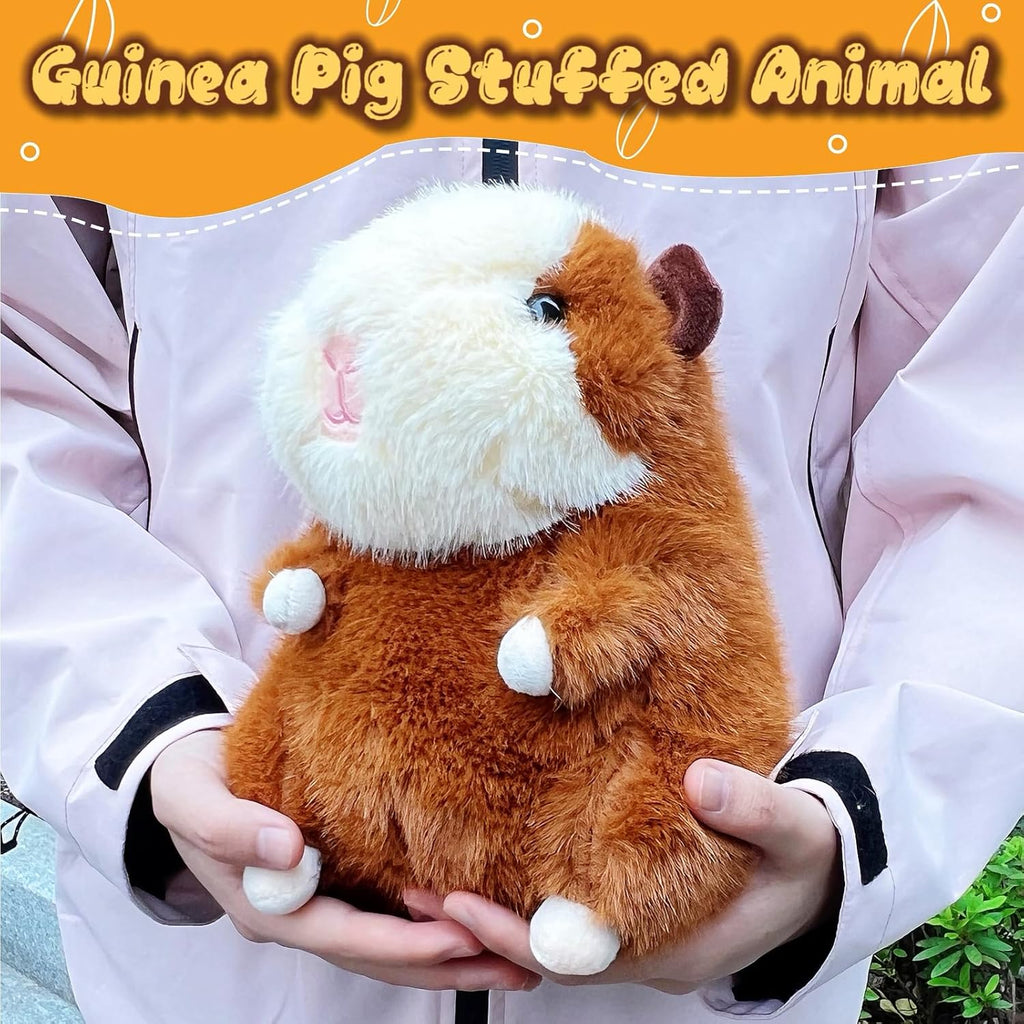 Brown Guinea Pig Plush Toys for Kids, 8" Cute Guinea Pig Stuffed Animals for Girls and Boys, Soft Stuffed Guinea Pig Pillow Pet, Party Favors, Easter Basket Stuffers, Birthday Gift