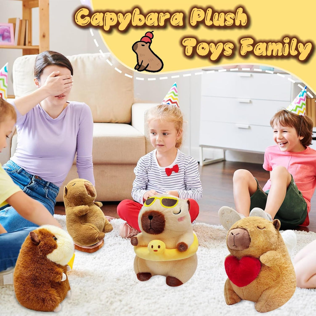 Brown Guinea Pig Plush Toys for Kids, 8" Cute Guinea Pig Stuffed Animals for Girls and Boys, Soft Stuffed Guinea Pig Pillow Pet, Party Favors, Easter Basket Stuffers, Birthday Gift