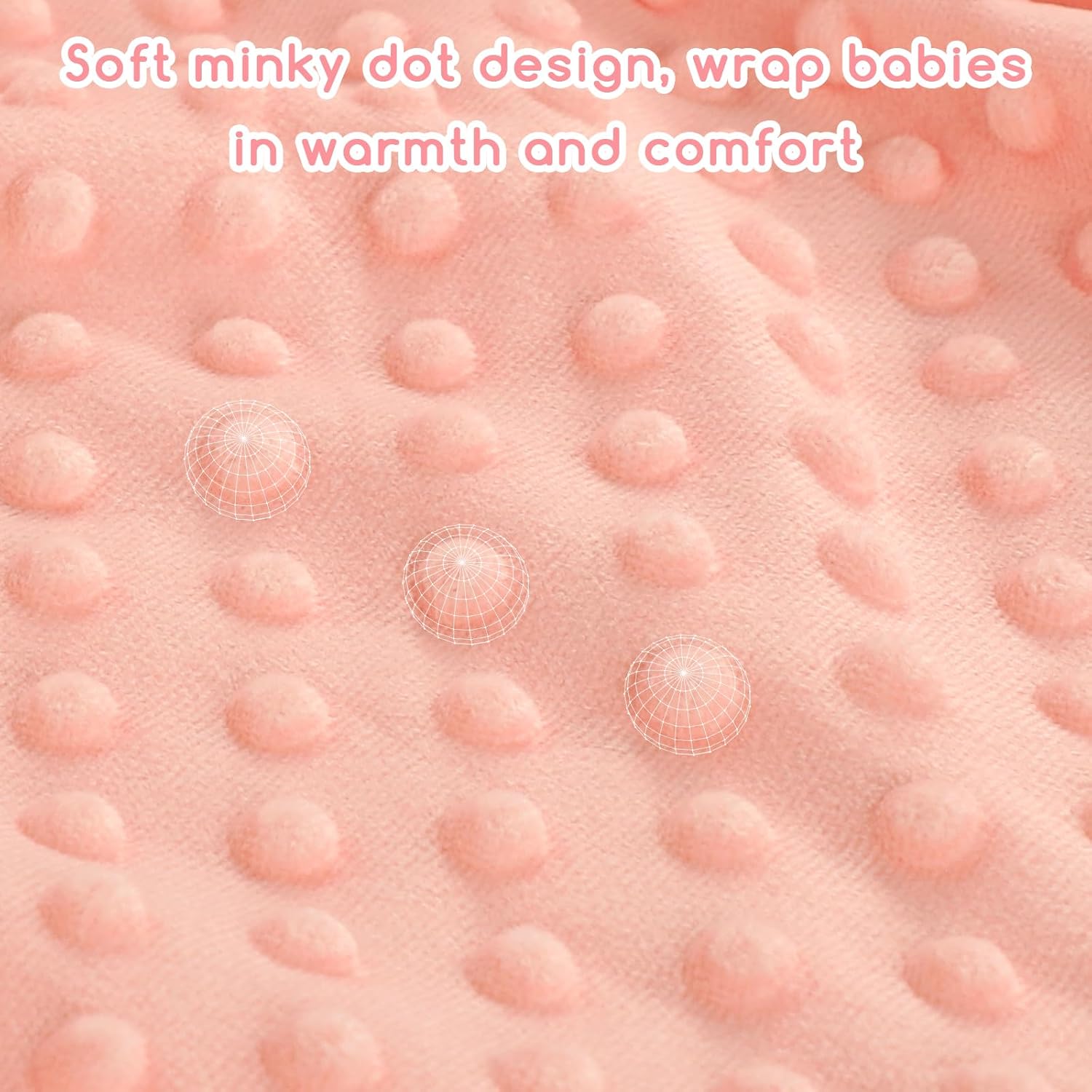 Baby Blankets for Girls, Toddler Newborn Blanket Double Layer with Dotted Backing Crib Receiving Blanket for Toddler Nursery Bed Blanket, Pink Bow, 30x40 Inches