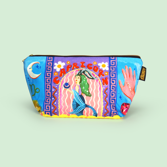 Capricorn Zodiac Zip Bag