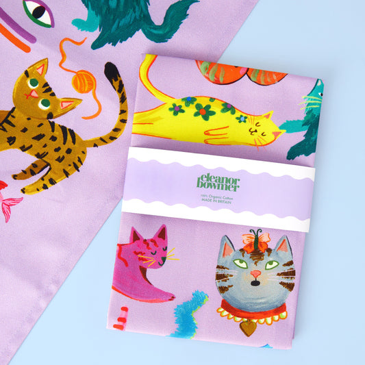 Cat Club Tea Towel