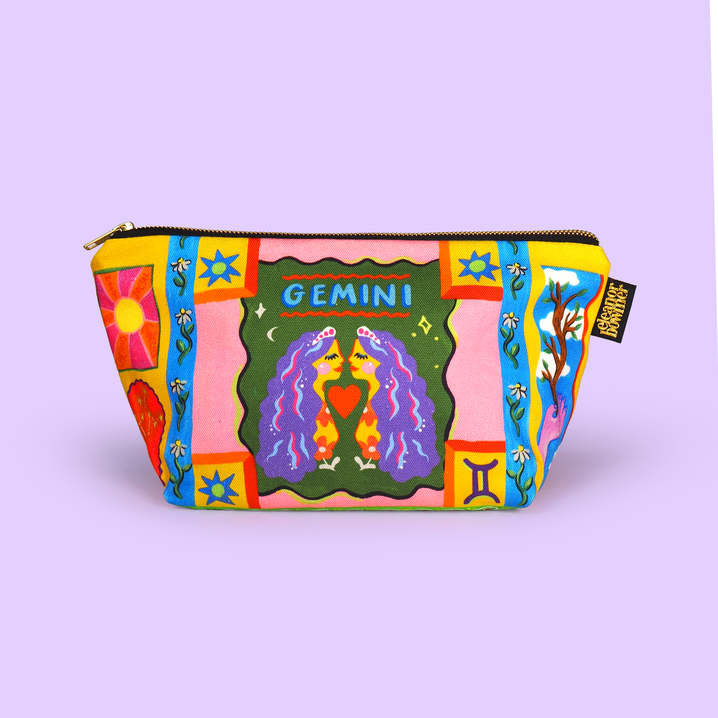 Gemini Zodiac Zip Bag