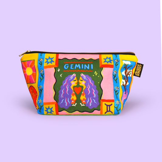 Gemini Zodiac Zip Bag