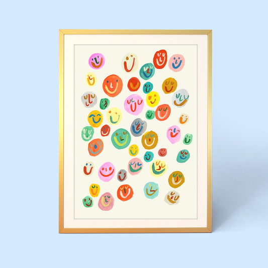 Happy Faces Print