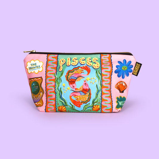 Pisces Zodiac Zip Bag