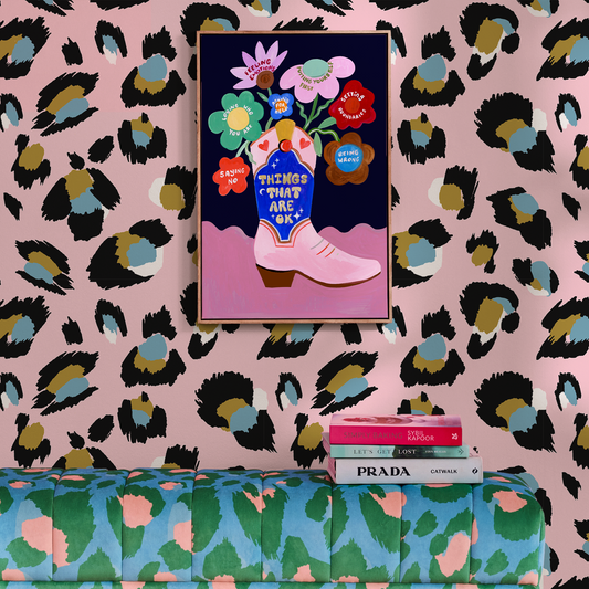 Pink Leopard Wallpaper